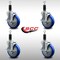 Service Caster 5'' SS Blue Poly Swivel 1-1/8'' Expanding Stem Caster Set with Brake, 4PK SCC-SSEX20S514-PPUB-BLUE-TLB-118-4 - alternate 2